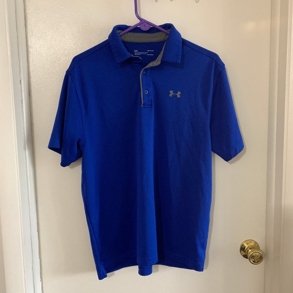Under Armour blue polo sz L
